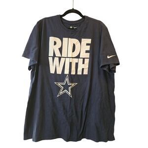Nike Dallas Cowboys Ride With Shirt XXL NFL Team Apparel Navy Tee